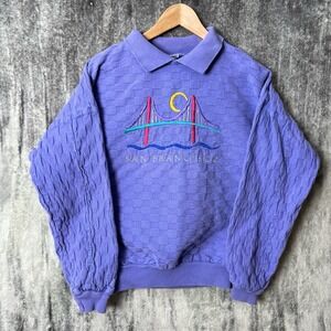 Vintage 90s Crazy Shirts Hawaii San Francisco Bridge Sweatshirt Size Medium